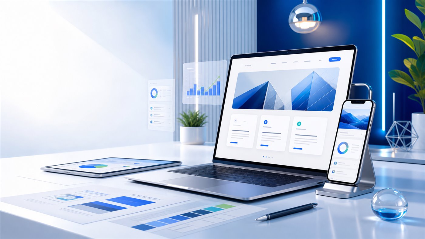 Premium website design and development workspace preview